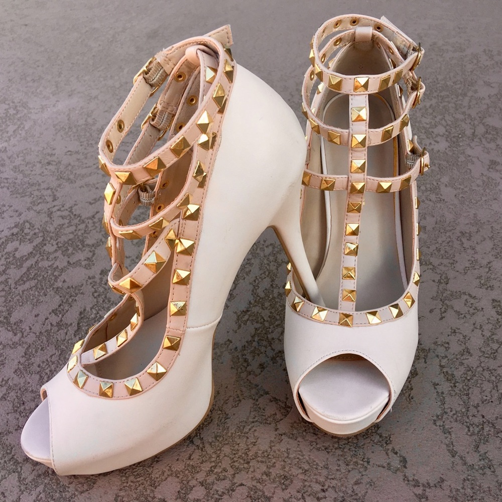 Gold Studded heels